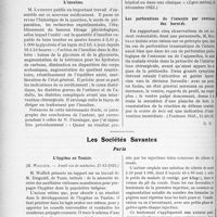 0313 - Page 310 - Partie scientifique. L'Actualité Scientifique. La Presse. Province et Divers. Prophylaxie des maladies vénériennes. Efficacité de la réglementation [(Revue méd. de. l'Est, 1er nov. 1923)] / L’insuline [(Lyon médical, 10 décembre 1923)] / Les perforations de l’intestin par contusion des hernies [(Toulouse Méd, 15 déc. 23)] / Les Sociétés Savantes. Paris. L’hygiène en Tunisie, (Académie de médecine, 27-12-1923) / Les injections de citrate de soude dans l’anémie, (Académie de médecine, 27-12-23) / Le Wassermann dans les tumeurs cérébrales, (Soc. méd. des hôpitaux, 23-11-1923)