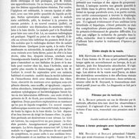 0317 - Page 314 - Partie scientifique. L'Actualité Scientifique. Les Sociétés Savantes. Lyon. Société nationale de médecine et des sciences médicales. Amibiase broncho-pulmonaire / Manifestations pleuro-pulmonaires de l’amibiase / Ulcère simple de la vessie / Fibrome pur du testicule / Société médicale des hôpitaux. Tétanos à forme prolongée avec hyperthermie anormale