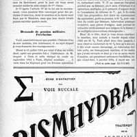 0353 - Page 346-XII - Correspondance. Passage d’un médecin d'une arme combattante dans le corps de santé / Demande de pension militaire. Forclusion