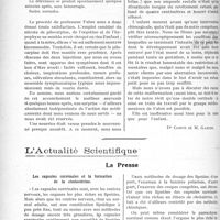 0363 - Page 356 - Partie scientifique. Travaux Originaux. Faits cliniques. Accouchement provoqué, (Méthode du Pr Fabre), par J. Coste et Mlle M. Garcin / L’Actualité Scientifique. La Presse. Les capsules surrénales et la formation de la cholestérine [(Revue française d’endocrinologie, 3 juillet 1923)]