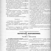 0391 - Page 384 - Partie professionnelle. Comptes rendus, documents, pièces officielles.... Sou médical. Circulaire relative à l’organisation d'un concours pour l’admission d’infirmière des hôpitaux militaires en 1923 / Reportage professionnel. Nouvelles et Informations. Vue affiche sensationnelle en Belgique / Ecole interalliée des hautes études sociales / Quatrième Salon des médecins