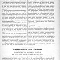 0422 - Page 411 - Partie scientifique. Travaux Originaux. Causerie chirurgicale. Décentralisation provinciale et décentralisation Parisienne au point de vue chirurgical. De l’esprit de société pour le développement de la science / De l’encéphalite a forme léthargique. Intoxication par phaseolus lunatus, par le Dr Albert Veillard