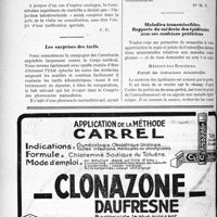 0451 - Page 440-XLVIII - Correspondance. Application du Tarif Maginot. Injections intratrachéales / Les surprises des tarifs / Maladies transmissibles. Rapports du médecin des épidémies avec ses confrères praticiens