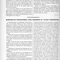 0479 - Page 466 - Partie scientifique. Travaux Originaux. Diététique infantile. Les accidents du travail dans l’air comprimé / Questions de pneumothorax pour confirmer sa valeur thérapeutique