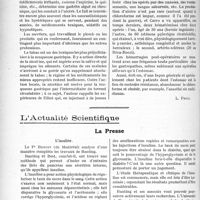 0481 - Page 468 - Partie scientifique. Travaux Originaux. Diététique infantile. Questions de pneumothorax pour confirmer sa valeur thérapeutique / L’ulcère gastrique d’origine toxique / L’actualité scientifique. La Presse. L’insuline.