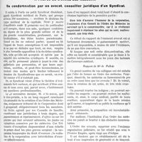 0494 - Page 481 - Partie professionnelle. Travaux Originaux. A propos de l’ordre des médecins. Sa condamnation par un avocat, conseiller juridique d’un Syndicat [G. Duchesne]