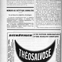 0511 - Page 498-L - Correspondance. Droit à pension militaire. Forme de la demande. Rappel / Memento de diététique journalière. Le sel dans les néphrites chroniques