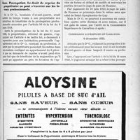 0512 - Page LI-499 - Memento de diététique journalière. Le sel dans les néphrites chroniques / Jurisprudence. Baux. Prorogation. Le droit de reprise du propriétaire ne peut s’exercer sur les locaux professionnels [J. Dumesny]