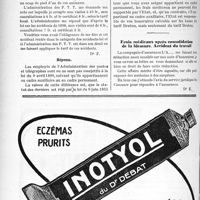 0521 - Page 508-VI - Correspondance. Accident à un facteur des P. T. T / Frais médicaux après consolidation de la blessure. Accident du travail