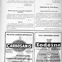 0527 - Page 514-XII - Correspondance. Les pensions des mutilés de guerre sont exemptes d’impôts / Déclaration du revenu des propriétés foncières / Application du Tarif Breton. Appareil plâtré genre mal de Pott
