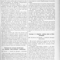 0546 - Page 533 - Partie scientifique. L'Actualité Scientifique. Les Sociétés Savantes. Paris. Fractures du crâne avec hypotension du céphalo-rachidien, (Société de chirurgie ; 5-12-1923) / Traitement des syncopes anesthésiques par injections intra-cardiaques d’adrénaline, Société de chirurgie ; 5-12-1923) / Curetage et irrigation continue dans la fièvre puerpérale, (Société de chirurgie 12-12-1923)