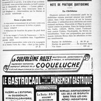 0566 - Page XLVII-553 - Correspondance. Application du Tarif Breton. Appareil plâtré genre mal de Pott / Pouce et gros orteil / Note de pratique quotidienne. La Chélidoine