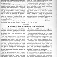 0588 - Page 575 - Propos du jour. Les variations des opinions officielles sur la prophylaxie des maladies vénériennes au cours des derniers siècles [J. Noir] / A propos du duel récent entre deux chirurgiens