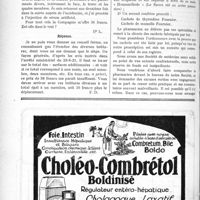 0625 - Page 612-XLVIII - Correspondance. Application du Tarif Breton. Brûlures diverses / Pharmacien. Substitution de médicaments