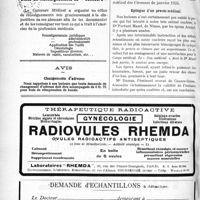 0635 - Page 622-IV - Service de propagande du " concours " / Office de Renseignements du « Concours » / Le sou médical. Sa garantie de 50000 fr. contre la responsabilité civile. Epilogue d’un procès médical