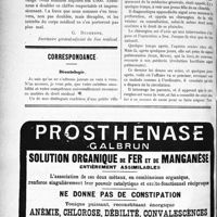 0637 - Page 624-VI - Le sou médical. Sa garantie de 50000 fr. contre la responsabilité civile. Epilogue d’un procès médical / Correspondance. Déontologie
