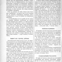 0713 - Page 696 - Partie scientifique. L’Actualité Scientifique. La Presse. Province et Divers. La dermite pigmentée et purpurique des membres inférieurs. Syphilis et ulcères dits variqueux [(Lyon médical, 3 février 1924)] / Appareil pour injections urétérales [(Bruxelles méd. 10 janvier 1924)] / Ponction lombaire et syphilis [(Bruxelles méd. 7 février 1924)] / Arsenicaux et paludisme [(Journ. des Sc. méd. de Lille. 10 février 1924)] / L’examen préalable d’une nourrice [(Languedoc médical. 10 février 1924)]