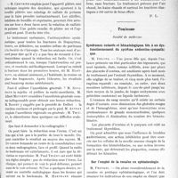 0716 - Page 699 - Partie scientifique. L’Actualité Scientifique. Les Sociétés Savantes. Paris. Traitement des fractures de Dupuytren, (Société de chirurgie, 9-1-1924) / Syndrome de Volkmann, (Société de chirurgie, 23-1-1924) / Toulouse. Société de médecine. Syndromes cutanés et hématologiques liés à un dysfonctionnement du système endocrino-sympathique / Sur l’emploi de la cocaïne en ophtalmologie