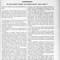 0788 - Page 771 - Partie professionnelle. Travaux Originaux. Les honoraires en médecine rurale. Tarif minimum des honoraires médicaux / Jurisprudence. Un père peut-il laisser son enfant mourir sans soins ? [Dr Paul Boudin]