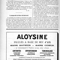 0795 - Page 778-L - Correspondance. Application du Tarif Maginot. Blessé de guerre trépané et spécifique / A propos de la thèse de doctorat