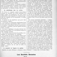 0830 - Page 811 - Partie scientifique. L'Actualité Scientifique. La Presse. Province et Divers. Traitement de l’otite externe douloureuse [(L’Hôpital, février 1921 B)] / La radiothérapie dans les ostéites [(Journ. des Sc. méd. de Lille, 24 février 1924)] / Le pronostic de l’angine de poitrine [(Liège méd. 24 février 1924)] / Les Sociétés Savantes. Paris. La vaccination anti-diphtérique par le vaccin T + A, (Académie de médecine, 26-2-1924)