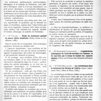 0838 - Page 819 - Partie scientifique. L'Actualité Scientifique. Les Thèses. L’élimination des sucres urinaires chez la femme enceinte. Fréquence. Pronostic, par Dr H. Grandhomme. (Paris, Jouve et Cie, éditeurs, 1923) / Les syndromes parkinsoniens au cours de l’encéphalite léthargique, par Dr Jean Bourges. (Paris, librairie Louis Arnette, 1923) / Etude du traitement palliatif du cancer utérin inopérable, par Dr Vallée. (Paris, Jouve et Cie, éditeurs, 1923) / Un cas de tuberculose de la voûte crânienne opéré et guéri, par Dr Théo Roux. (Paris, J. de Royewaki, imprimeur, 1921) / Sels de quinine et fonctions gastriques, par Dr Henri Roland. (Besançon, imprimerie de l’Est) / La curiethérapie dans le traitement du fibrome de l’utérus, par Dr Félix Broussard. (Lyon, imprimerie Bosc, frères et Riou, 1923)