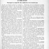 0840 - Page 821 - Partie professionnelle. Travaux Originaux. Le tiers payant. Pourquoi la majorité des médecins n’en veulent pas [G. Duchesne]