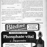 0850 - Page XLVII-831 - Correspondance. Comment peut-on être renseigné sur les impôts et les prix de location de 1914?