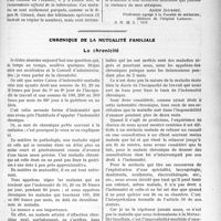 0898 - Page 875 - Partie professionnelle. Travaux Originaux. La tuberculose est-elle une spécialité ?, Le Dr Giraud au Dr Duchesne / Chronique de la mutualité familiale. La chronicité [H. Mignon]