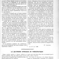 0904 - Page 881 - Partie professionnelle. Travaux Originaux. Chronique hospitalière. Règlement de la profession de sage-femme devant l’académie de médecine [Dr Carlier] / La quatrième dimension en thérapeutique [Dr G. Paul-Manceau]
