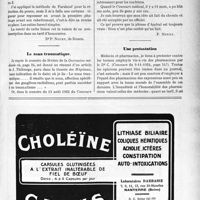 0912 - Page LI-889 - Correspondance. A propos de la réduction de la luxation du pouce (sic) du pied In Concours médical du 9 mars 1924. XLVII. — 553. Pouce et gros orteil (Dr B) / Le zona traumatique / Une protestation