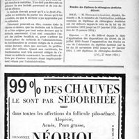 0916 - Page LV-891 - Documents officiels. A l’officiel. Réponses ministérielles aux questions des Parlementaires. Note / Nombre des diplômes de chirurgiens-dentistes délivrés