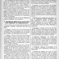 0951 - Page 924 - Partie professionnelle. Les certificats médicaux en clientèle. Certificats délivrés en vertu d’un texte législatif ou réglementaire