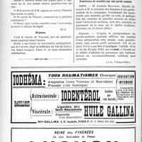 0965 - Page 936-L - Correspondance. Point de départ de la patente / Vaccin antityphoïdique employé pour l’armée / Documents officiels. A l’officiel. Réponses des Ministres aux questions des Parlementaires. Fourniture de remèdes par une garde-malade