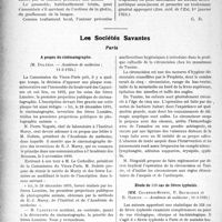 0997 - Page 968 - Partie scientifique. L’Actualité Scientifique. La Presse. Province et divers. Les chenilles venimeuses et les accidents éruciques [(Rev. méd. de l’Est, l. er janvier 1924)] / Les Sociétés Savantes. Paris. A propos du cinématographe, (Académie de médecine ; 11-3-1924) / La circoncision en Tunisie, (Académie de médecine ; 11-3-1924) / Etude de 328 cas de fièvre typhoïde, (Académie de médecine ; 11-3-1924)