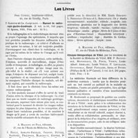 1004 - Page 975 - Partie scientifique. L’Actualité Scientifique. Les Congrès. Premier Congrès de la ligue nationale belge contre le cancer, (Suite et fin) / Les Livres. Manuel de radioscopie gastro-duodénale, par F. Ramond et Ch. Jacquelin, Jean Cussac, imprimeur-éditeur, Paris / infections à germe inconnu, par J. Hallé, Armand-Delille, Crenet, Duvoir, Gastinel, Philippon, Marchoux, Dopter, Pr Weill, Péhu, Thévenot, Violle, Martel, Reilly, 7e édition, A. Maloine et Fils, éditeurs, Paris / Clinique thérapeutique de Vittel, par les membres de la Société de Médecine de Vittel, MM. P. Bouloumié, Monsseaux, Ch. Finck, Voirin, Louis- Albert Amblard, Louis Voille, P. Lhuillier, Guyonneau, Henri Paillard, Adda et Buche, A Maloine et Fils, éditeur, Paris, 1923
