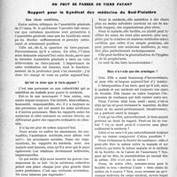1005 - Page 976 - Partie professionnelle. Travaux Originaux. On peut se passer de tiers payant. Rapport pour le Syndicat des médecins du Sud-Finistère [Dr. E. Damey]