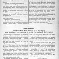 1008 - Page 979 - Partie professionnelle. Travaux Originaux. Mutualité familiale. Une conversation en chemin de fer [A. Gassot] / Jurisprudence. Condamnation d’un médecin (non syndiqué) pour tentative d’escroqueries en matière d'accidents du travail