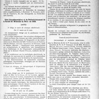 1016 - Page 987 - Partie professionnelle. Reportage professionnel. Nouvelles et Informations. Le bidon de 5 litres / Cours Complémentaires et de Perfectionnement de la Faculté de Médecine de Paris en 1924, (suite)