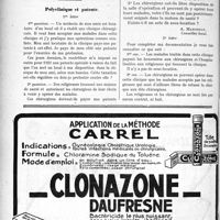1019 - Page 990-XLVIII - Correspondance. Secret professionnel / Polyclinique et patente