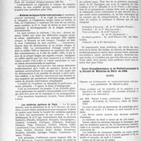 1071 - Page 1044 - Partie professionnelle. Reportage professionnel. Nouvelles et Informations. Société française d’ophtalmologie / Méthode de langue écrite internationale / Les médecins Parisiens de Paris / Cours Complémentaires et de Perfectionnement de la Faculté de Médecine de Paris en 1924, (suite)