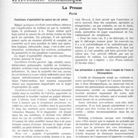 1103 - Page 1072 - Partie scientifique. Travaux Originaux. Coprologie pratique, (Suite), par le Dr H. Dejust. Interprétation des résultats ci-dessus. Utilité du régime d’épreuve / L’Actualité Scientifique. La Presse. Paris. Conditions d’opérabilité du cancer du col utérin [(La Presse médicale, 27 février 1924)] / Les précautions à prendre dans l’emploi de l’huile de Chenopodium [L. Cheinisse, la Presse médicale : 1er mars 1924)]