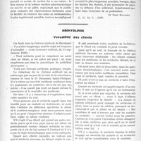 1117 - Page 1086 - Partie professionnelle. Travaux Originaux. Jurisprudence. Propriété de l’ordonnance médicale. Erreur pharmaceutique. Comment prouver la responsabilité ? [Dr Paul Boudin] / Déontologie. Versatilité des clients [G. Duchesne]