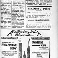 1142 - Page V-1109 - Office de Renseignements du « Concours » / Membres du Concours exerçant dans les Stations Thermales / Demandes et offres