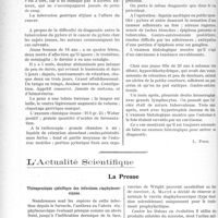 1163 - Page 1128 - Partie scientifique. Travaux Originaux. Contribution au diagnostic de la tuberculose pylorique, Ribas y Ribas, Gallart-Mones et A. Pinos / L'Actualité Scientifique. La Presse. Thérapeutique spécifique des infections staphylococciques [(La Presse médicale, 16 février 1924)]