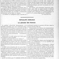 1178 - Page 1143 - Partie professionnelle. Travaux Originaux. Jurisprudence. Accident du travail. Complications tuberculeuses [Dr Paul Boudin] / Mutualité familiale. La pension des femmes [A. Gassot]