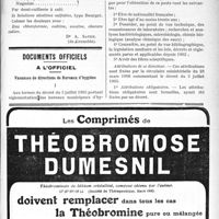 1194 - Page LIII-1157 bis - Note de pratique quotidienne. Traitement de l’ulcère d’estomac / Documents officiels. A l’officiel. Vacances de directions de Bureaux d’hygiène