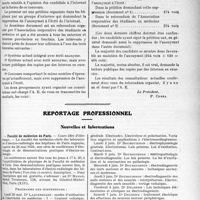 1242 - Page 1205 - Partie professionnelle. Compte rendus, documents, pièces officielles.... Le concours de l’internat / Reportage professionnel. Nouvelles et Informations. Faculté de médecine de Paris
