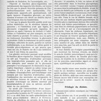1263 - Page 1226 - Partie scientifique. La conception actuelle de la pathogénie du diabète et des glycosuries et de leur traitement, par le Docteur Henry. Pathogénie du diabète / Le diabète et les glandes endocrines / Etiologie du diabète
