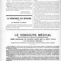 1299 - Page 1260-XXXII - Bulletin d’Abonnement. Un succès dû au « Sou Médical » / La prévoyance des médecins. La Mutualité Familiale